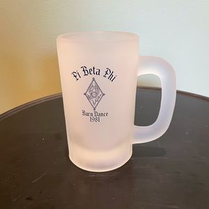 Vintage Sorority Pi Beta Phi Drinkware Beer Mug.